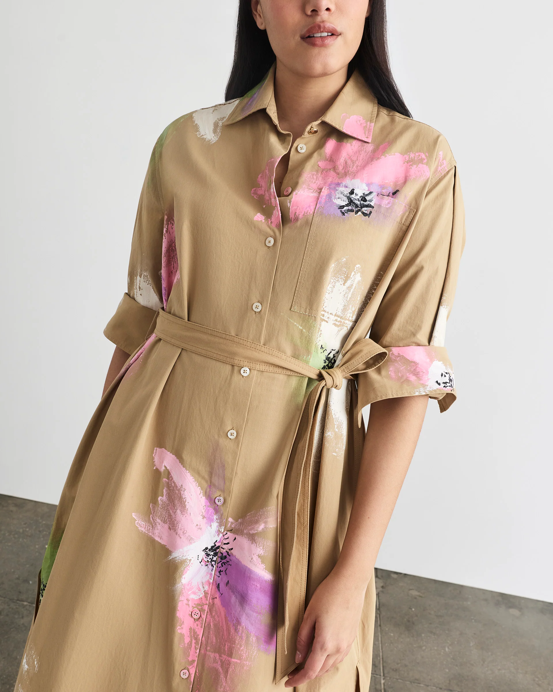 Margaux Custom Painted Shirtdress - Image 6